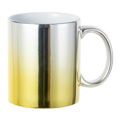 330 ml pārklājuma krūze sublimācijai - sudraba-zelta gradients