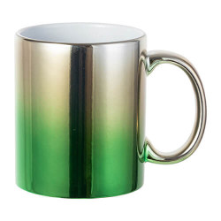 330 ml pārklājuma krūze sublimācijai - sudraba-zelta gradients