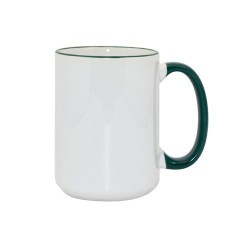 Mug MAX A+ 450 ml with green handle Sublimation Thermal Transfer