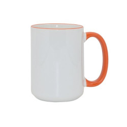 Sublimācijas krūze MAX A+ 450 ml with orange handle