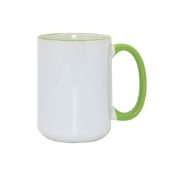 Sublimācijas krūze MAX A+ 450 ml with light green handle