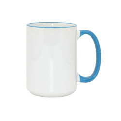 Sublimācijas krūze MAX A+ 450 ml with light blue handle
