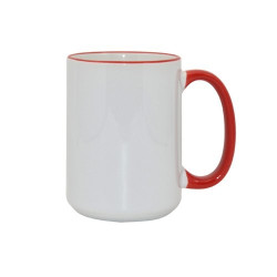 Sublimācijas krūze MAX A+ 450 ml with red handle