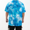 Cotton-Like Bleached Starry Faux Denim T-krekls sublimācijai (2XL izmers)