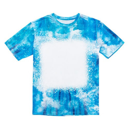 Cotton-Like Bleached Starry Faux Denim T-krekls sublimācijai (2XL izmers)