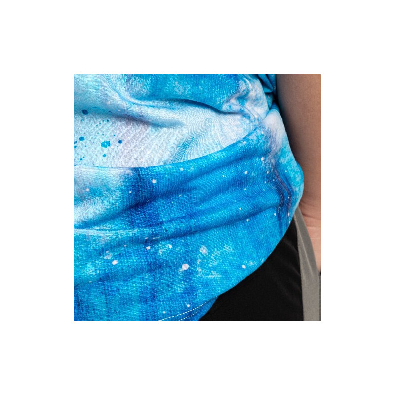 Cotton-Like Bleached Starry Faux Denim T-krekls sublimācijai (XL izmers)