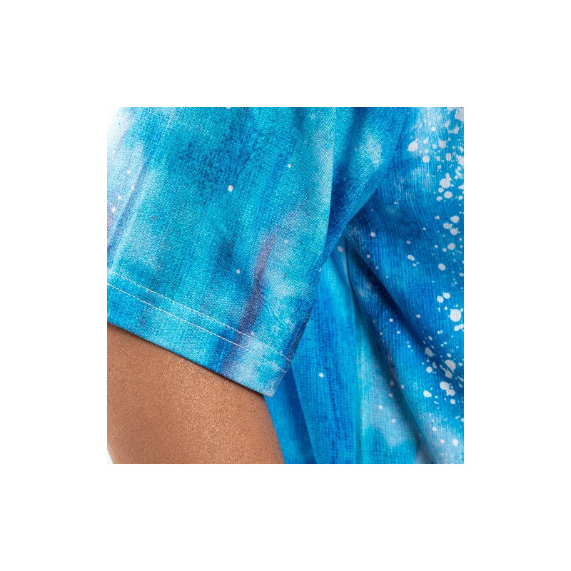 Cotton-Like Bleached Starry Faux Denim T-krekls sublimācijai (XL izmers)