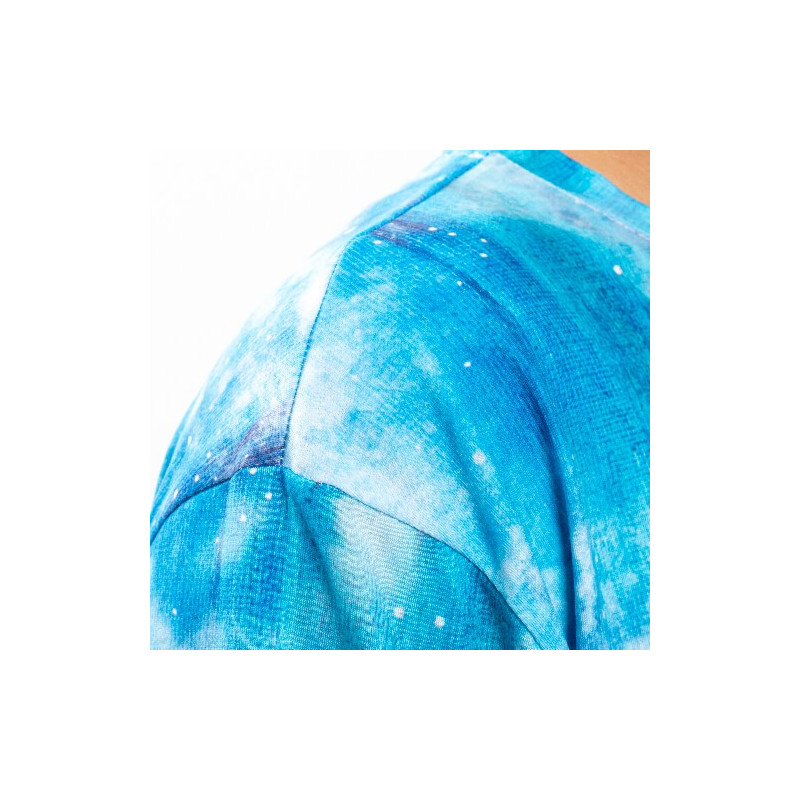 Cotton-Like Bleached Starry Faux Denim T-krekls sublimācijai (XL izmers)