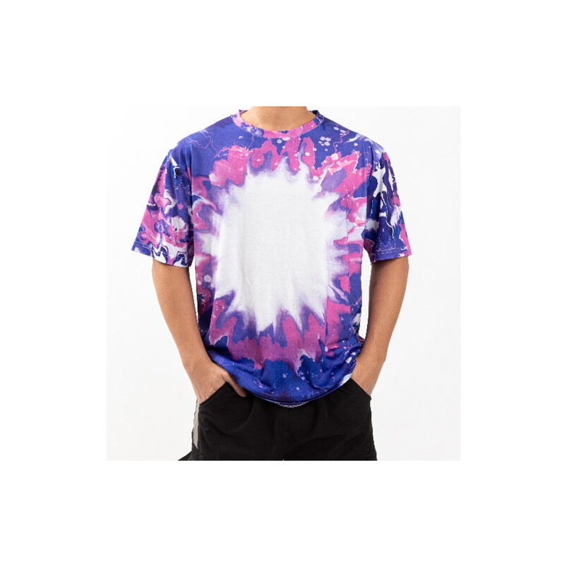 Cotton-Tach Bleached Bloom Blue T-krekls sublimācijai (L izmers)