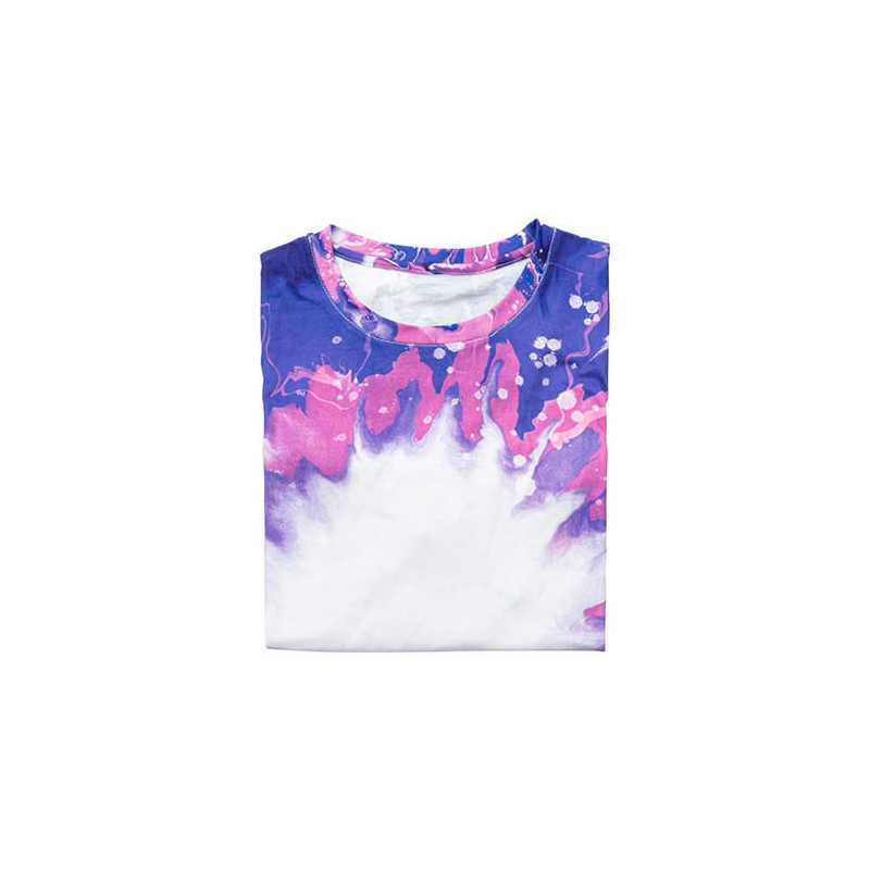 Cotton-Tach Bleached Bloom Blue T-krekls sublimācijai (L izmers)