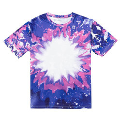 Cotton-Tach Bleached Bloom Blue T-krekls sublimācijai (S izmers)