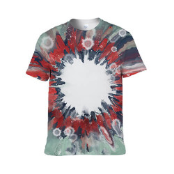Cotton-Tach Bleached Bloom Blue T-krekls sublimācijai (L izmers)